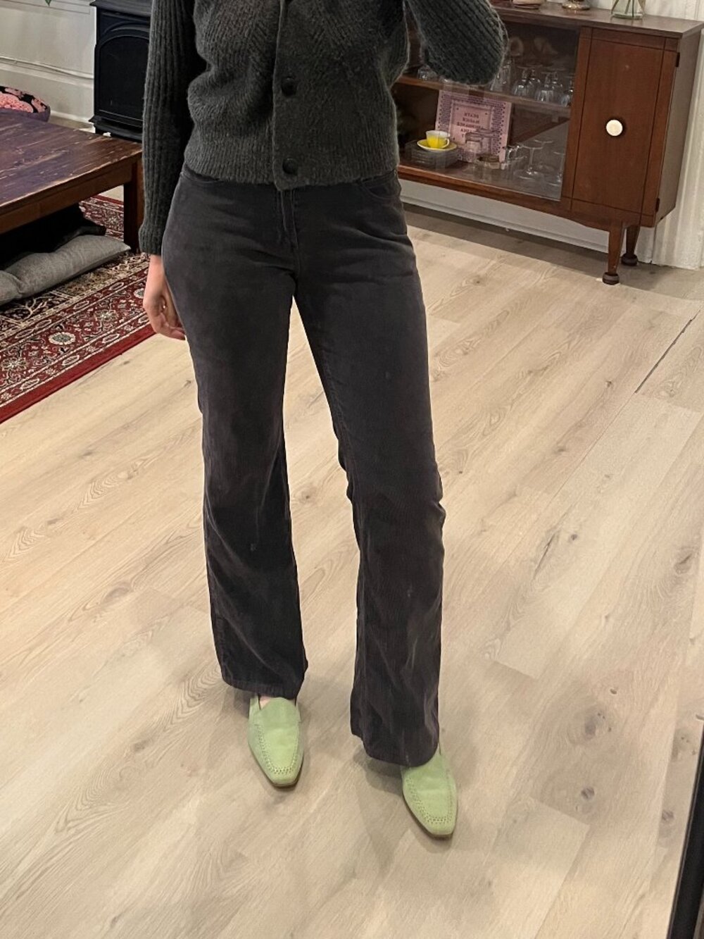 Vintage Green Suede Loafers by Esprit